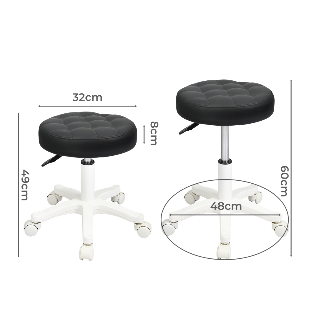 Levede Bar Stools Rolling Salon Chairs Swivel Stool Adjustable Height Work SPA - Picture 26 of 35