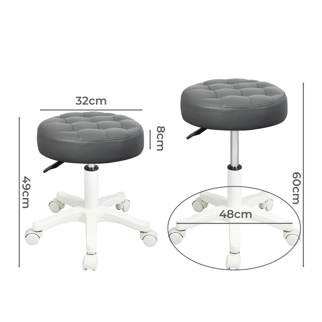 Levede Bar Stools Rolling Salon Chairs Swivel Stool Adjustable Height Work SPA - Picture 34 of 35