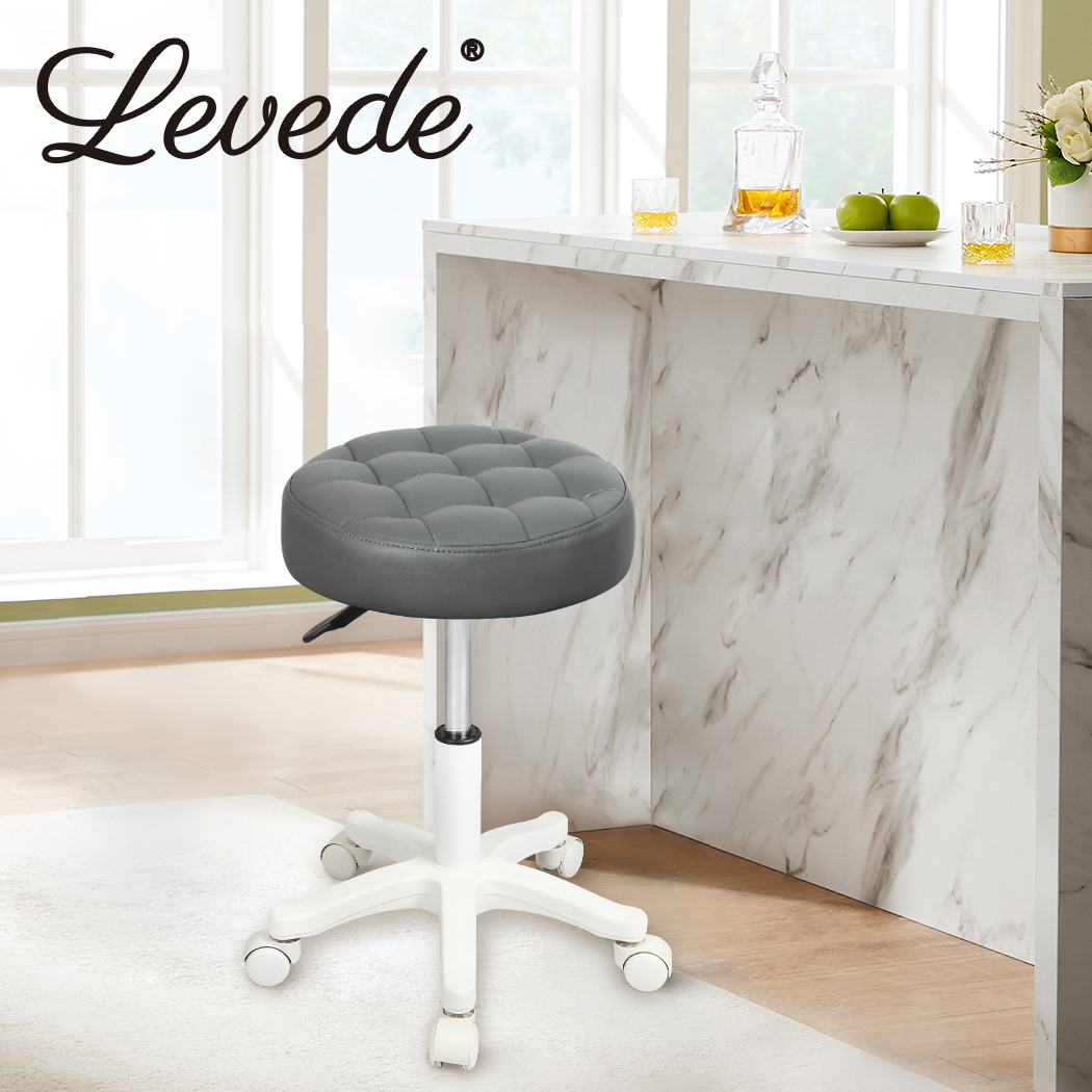 Levede Bar Stools Rolling Salon Chairs Swivel Stool Adjustable Height Work SPA - Picture 35 of 35