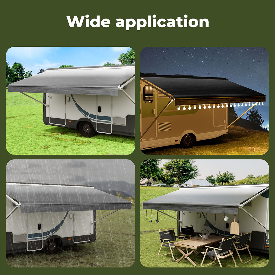 Manan Caravan Awning Replacement Vinyl RV Fabric 14FT-18FT Shading Roll Out Suit - Picture 21 of 72
