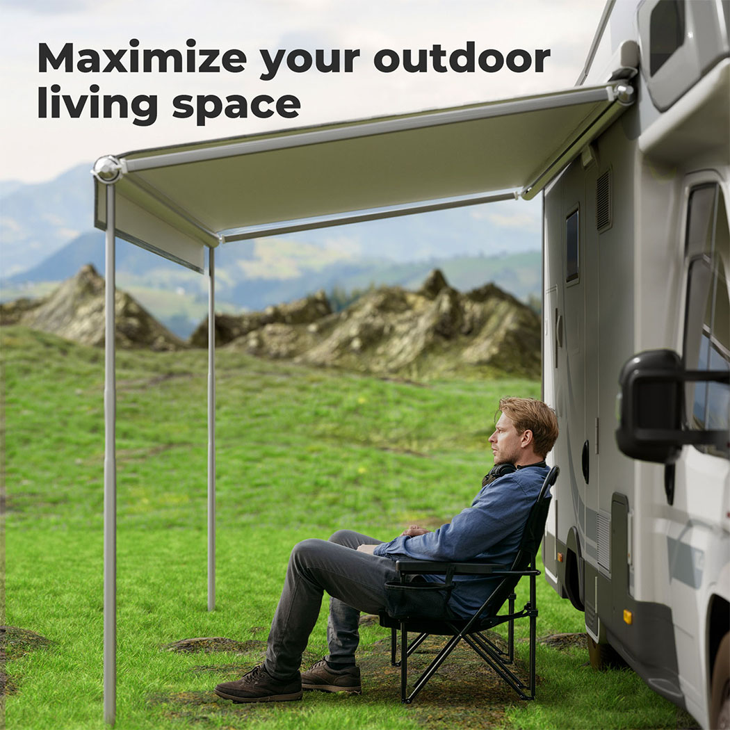 Manan Caravan Awning Replacement Vinyl RV Fabric 14FT-18FT Shading Roll Out Suit - Picture 39 of 72