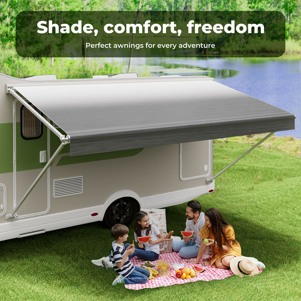 Manan Caravan Awning Replacement Vinyl RV Fabric 14FT-18FT Shading Roll Out Suit - Picture 50 of 72