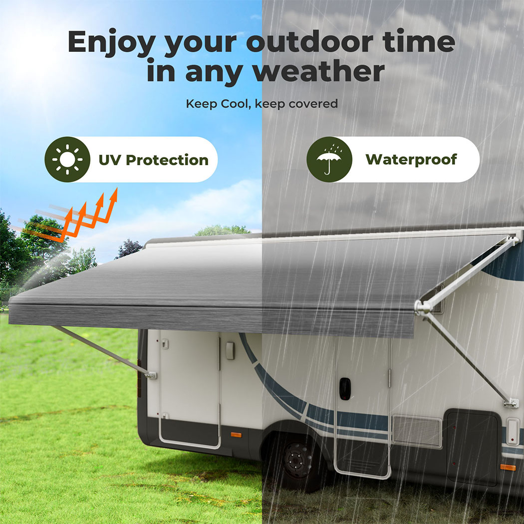 Manan Caravan Awning Replacement Vinyl RV Fabric 14FT-18FT Shading Roll Out Suit - Picture 64 of 72