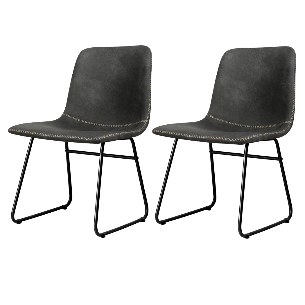Levede 4x/2x Dining Chairs Accent Chair Kitchen Cafe PU Fabric Velvet Lounge - Picture 116 of 151