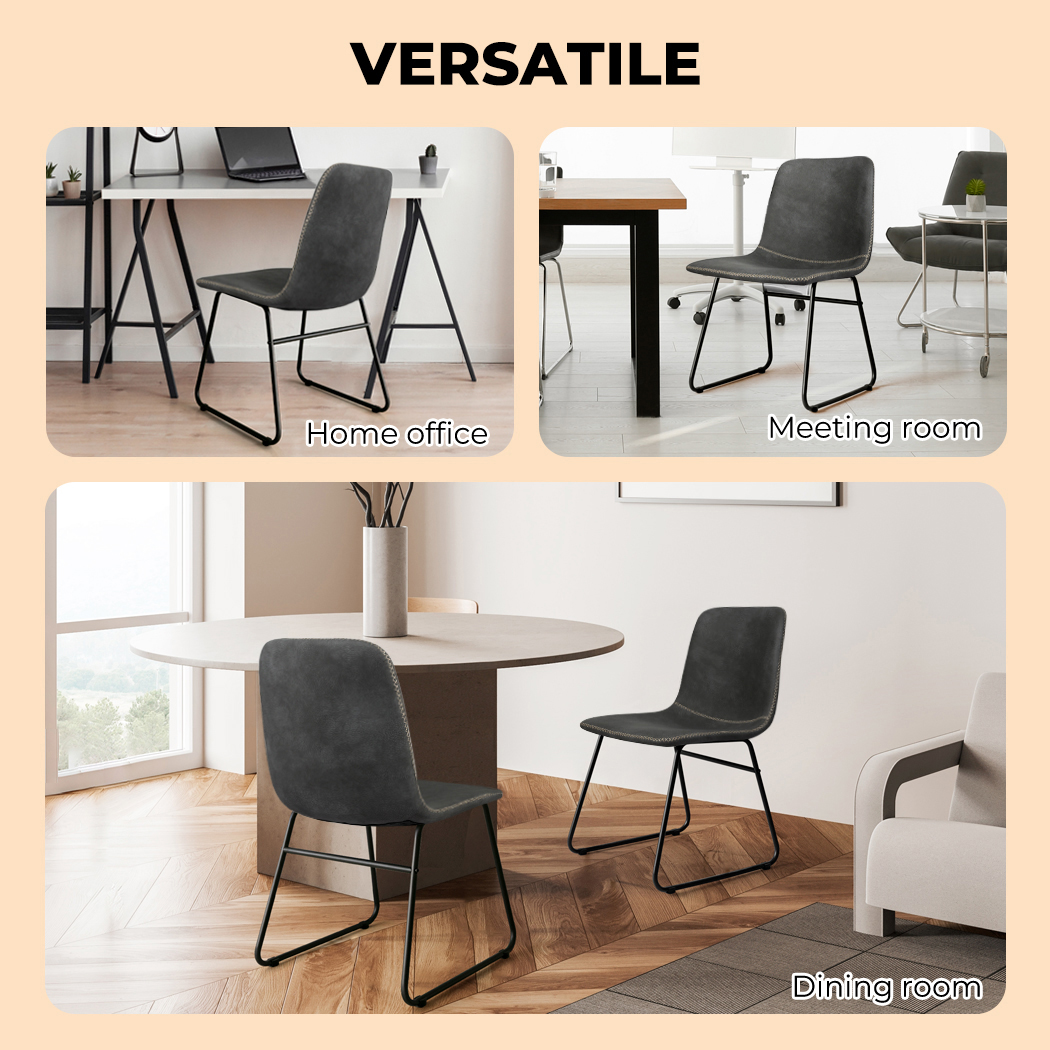 Levede 4x/2x Dining Chairs Accent Chair Kitchen Cafe PU Fabric Velvet Lounge - Picture 122 of 151