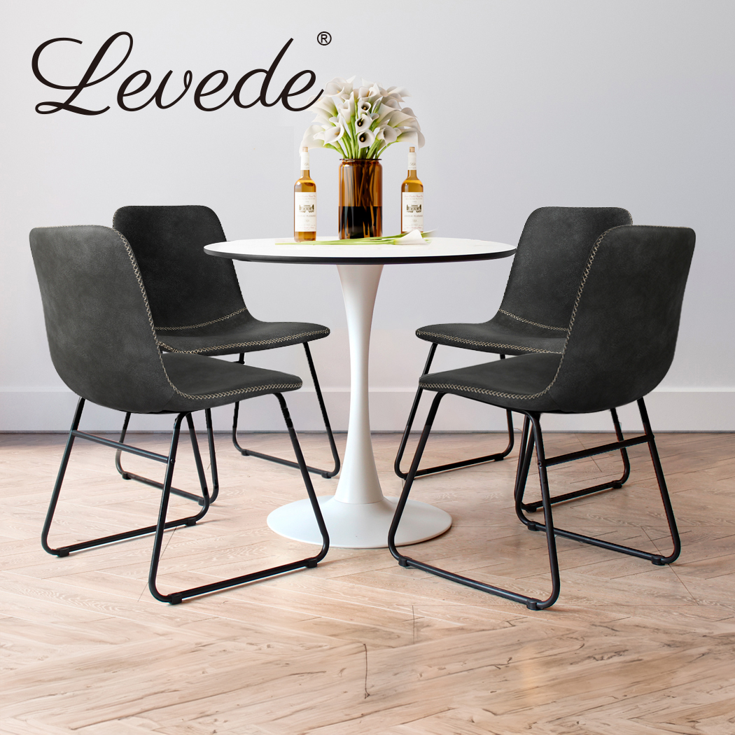 Levede 4x/2x Dining Chairs Accent Chair Kitchen Cafe PU Fabric Velvet Lounge - Picture 124 of 151