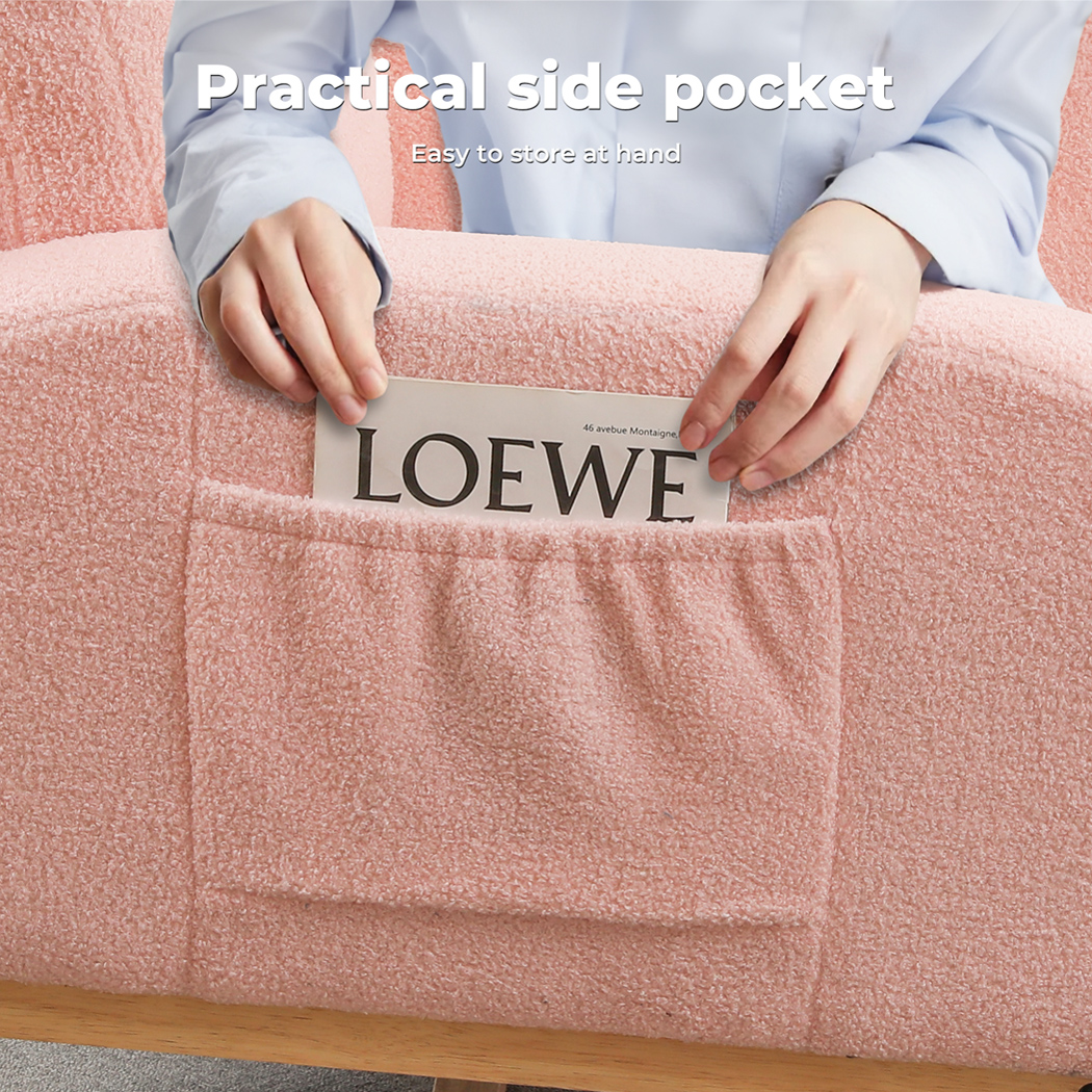 Levede Rocking Chair Nursery Cushion Armchair Accent Lounge Sofa Ottoman Bedroom - Picture 40 of 47