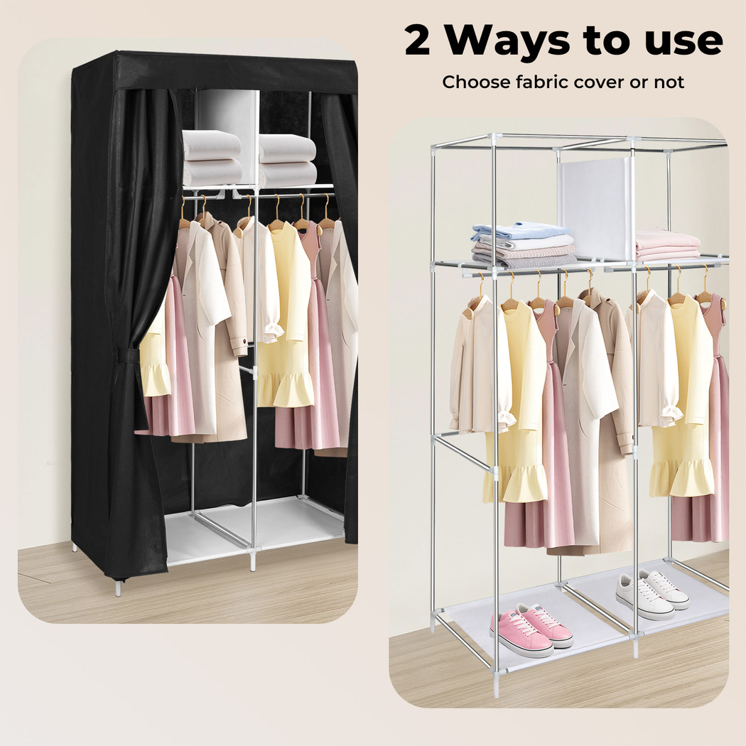 Levede Portable Clothes Closet Wardrobe Large Storage Cabinet Organiser Shelf - Picture 17 of 34