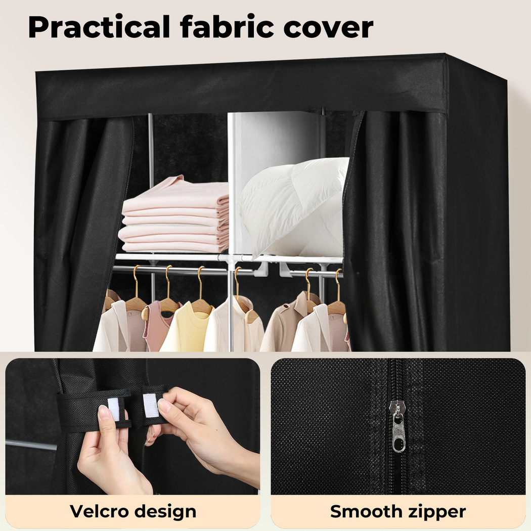 Levede Portable Clothes Closet Wardrobe Large Storage Cabinet Organiser Shelf - Picture 19 of 34