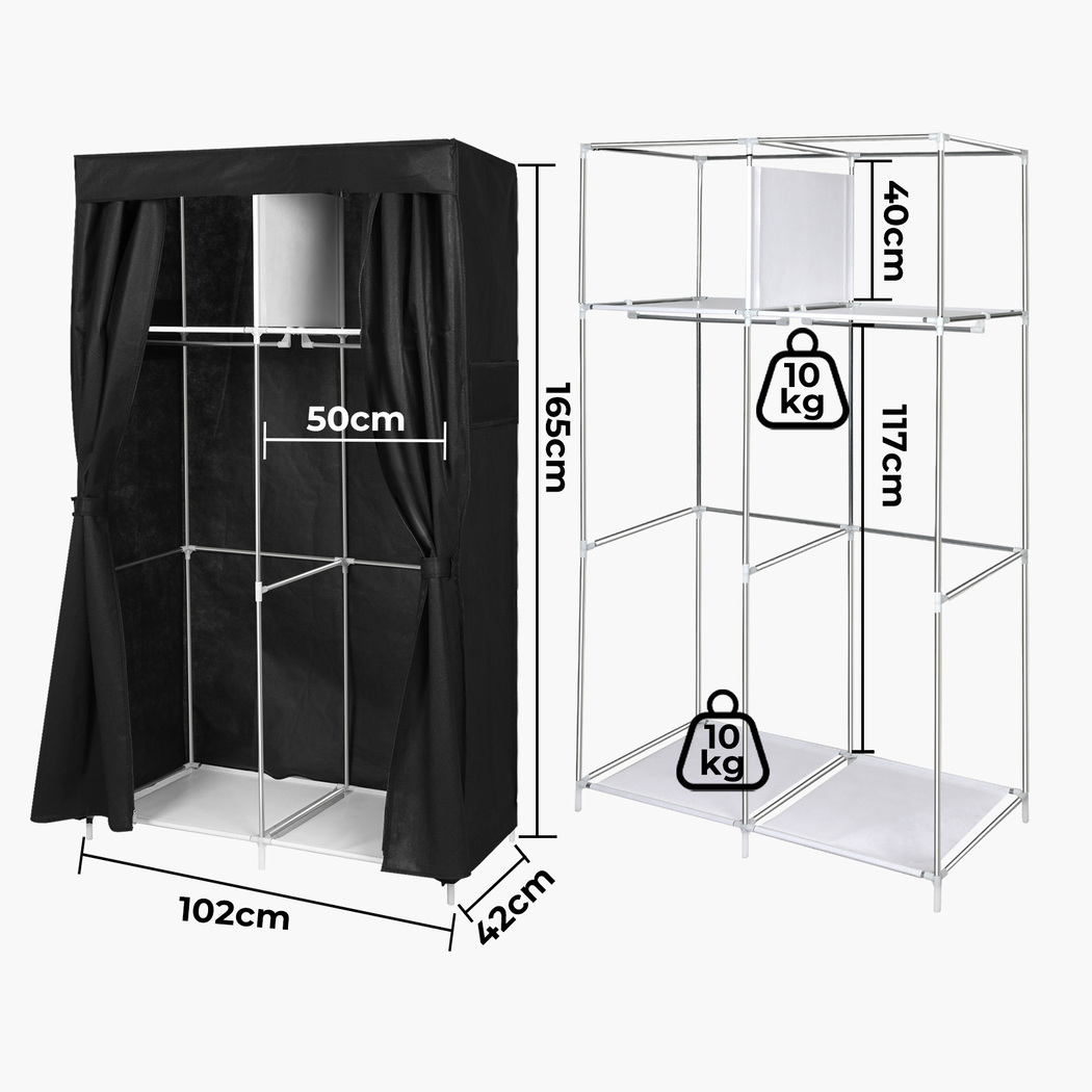 Levede Portable Clothes Closet Wardrobe Large Storage Cabinet Organiser Shelf - Picture 22 of 34