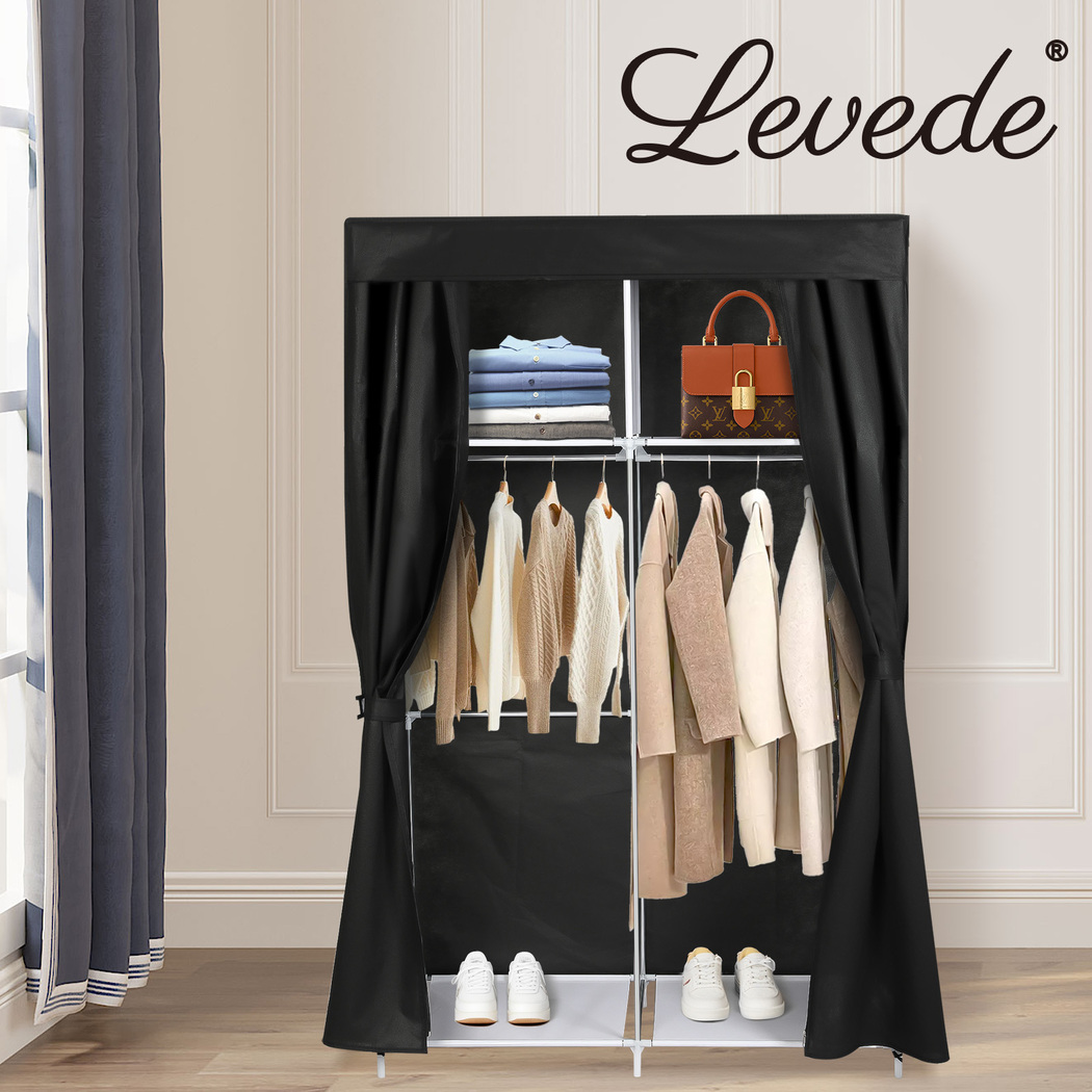 Levede Portable Clothes Closet Wardrobe Large Storage Cabinet Organiser Shelf - Picture 23 of 34