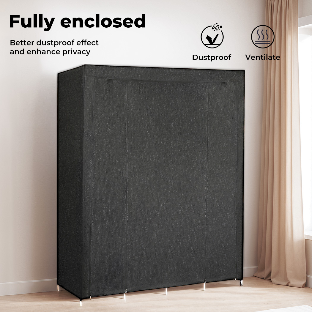 Levede Portable Clothes Closet Wardrobe Large Storage Cabinet Organiser Shelf - Picture 27 of 34