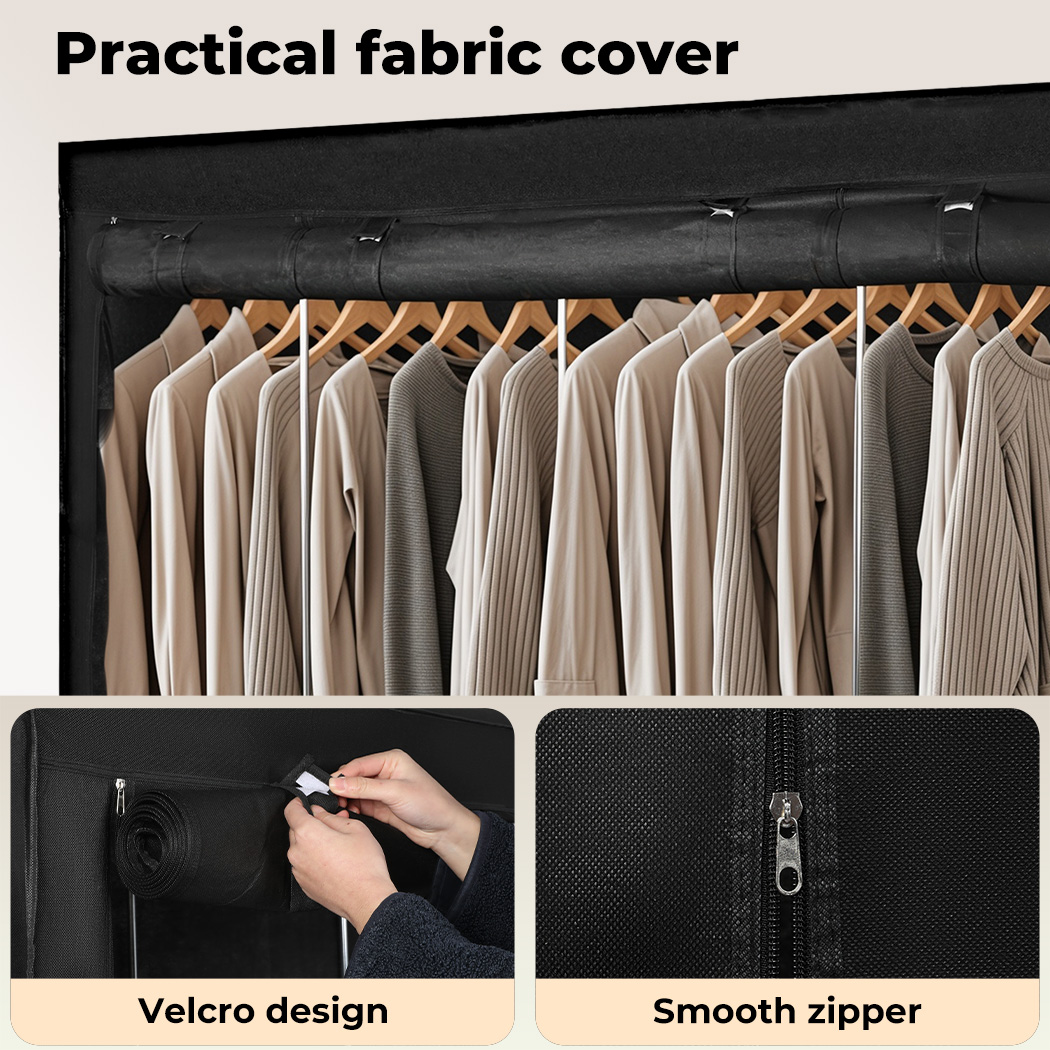 Levede Portable Clothes Closet Wardrobe Large Storage Cabinet Organiser Shelf - Picture 30 of 34