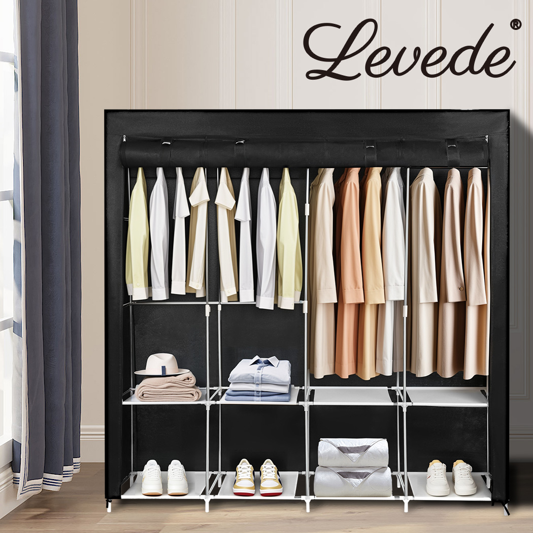 Levede Portable Clothes Closet Wardrobe Large Storage Cabinet Organiser Shelf - Picture 34 of 34