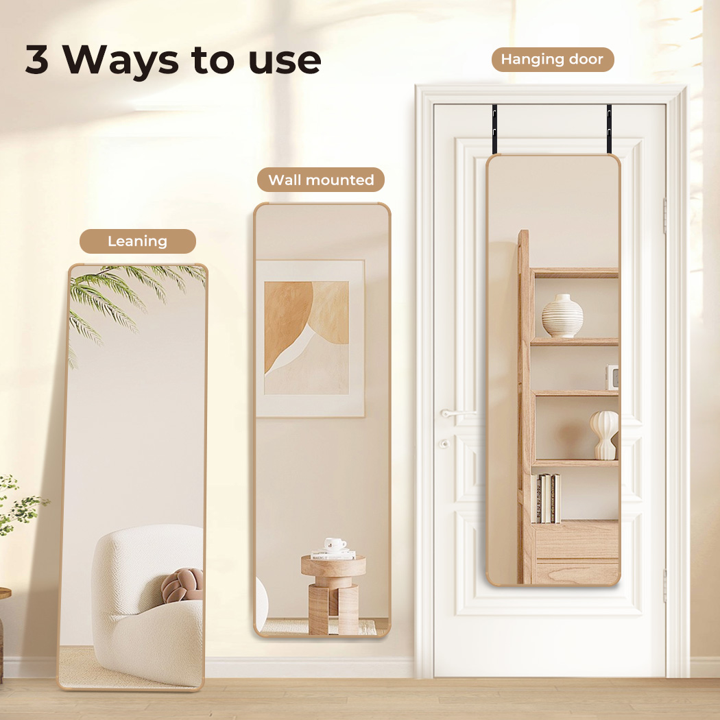 Yezi Full Length Mirror Wall Mounted Hanging Dressing Mirror Home Decor Bedroom - Picture 18 of 32