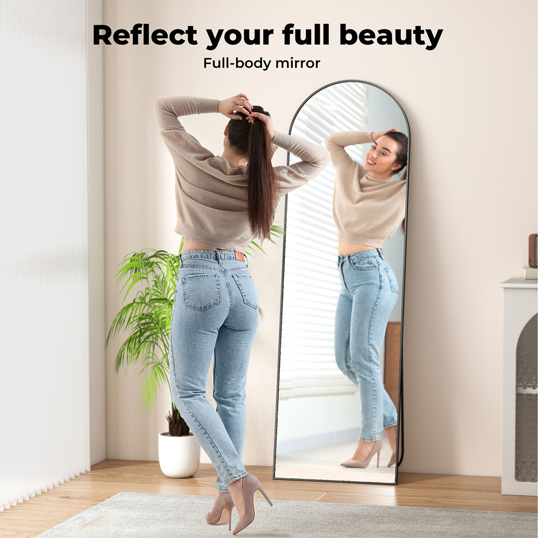 Yezi 165X60CM Full Length Mirror Floor Standing Wall Mounted Mirror Home Decor - Picture 15 of 36