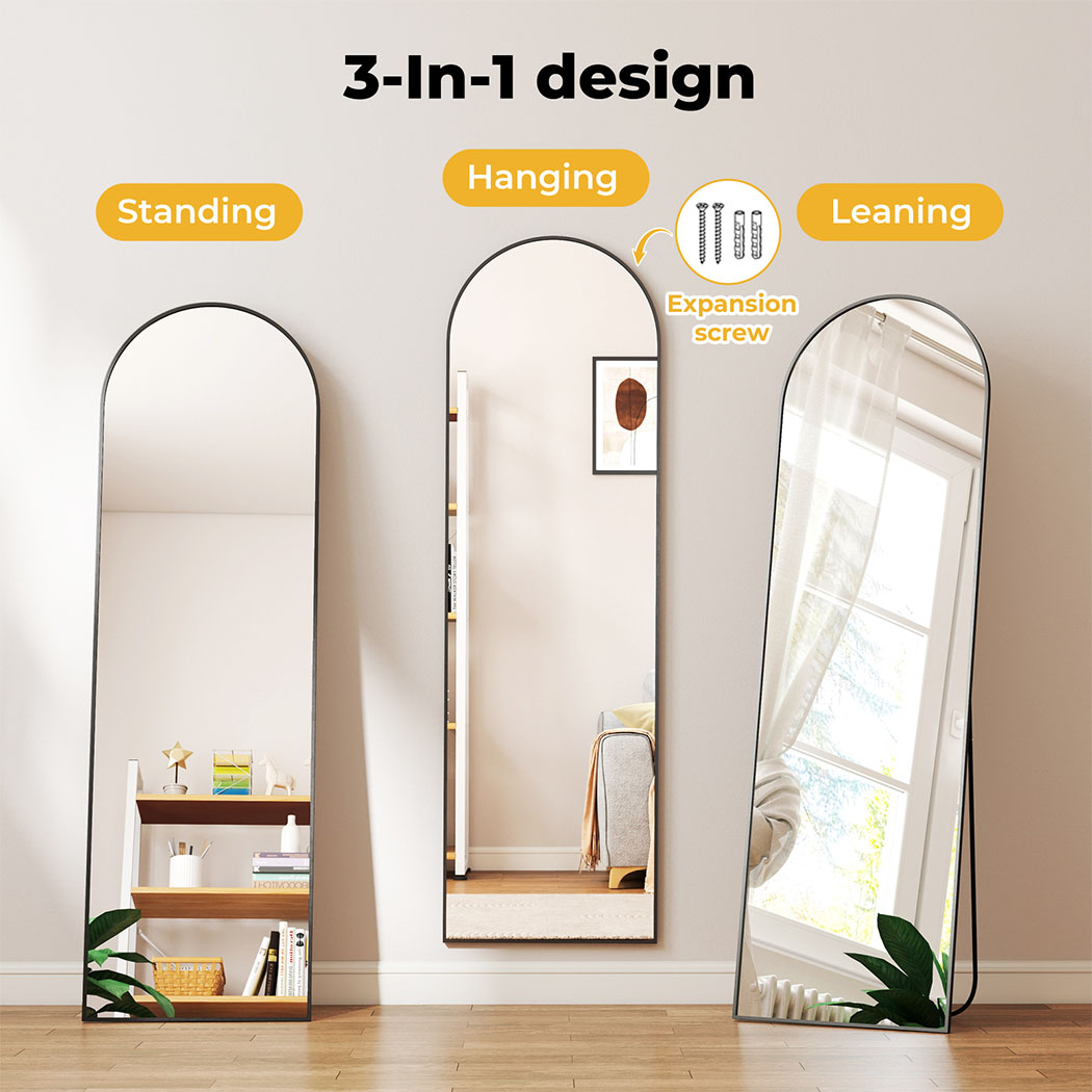 Yezi 165X60CM Full Length Mirror Floor Standing Wall Mounted Mirror Home Decor - Picture 16 of 36