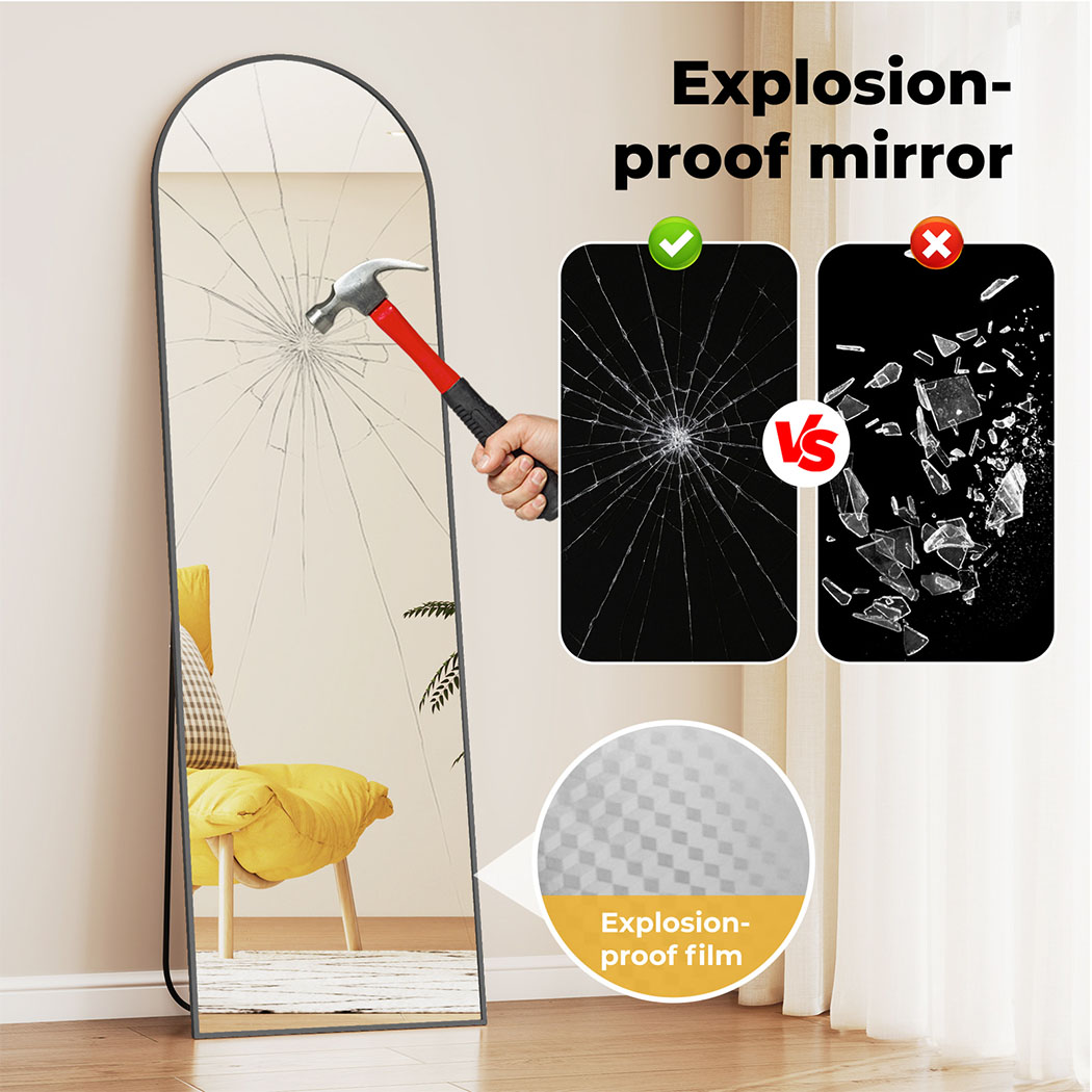 Yezi 165X60CM Full Length Mirror Floor Standing Wall Mounted Mirror Home Decor - Picture 18 of 36