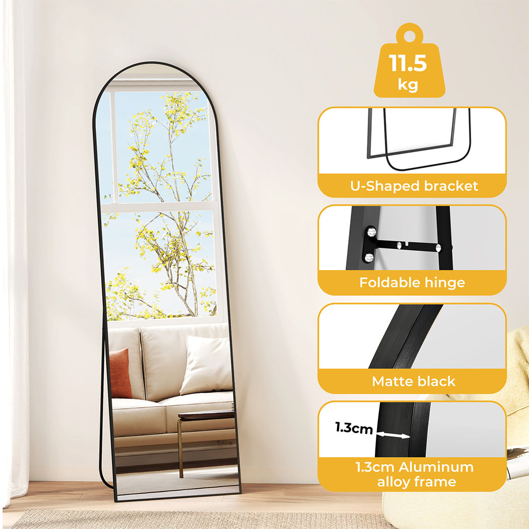 Yezi 165X60CM Full Length Mirror Floor Standing Wall Mounted Mirror Home Decor - Picture 20 of 36