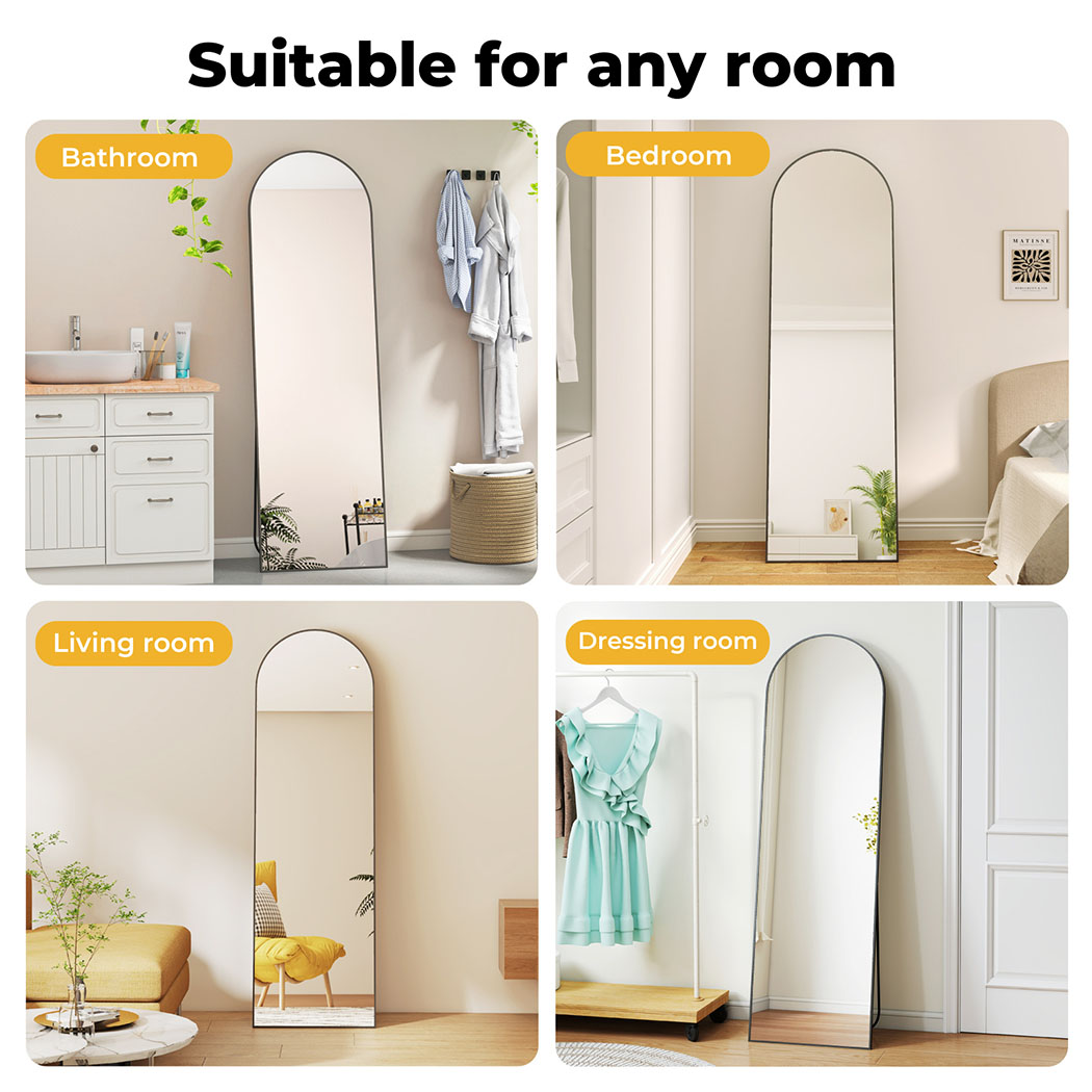 Yezi 165X60CM Full Length Mirror Floor Standing Wall Mounted Mirror Home Decor - Picture 21 of 36