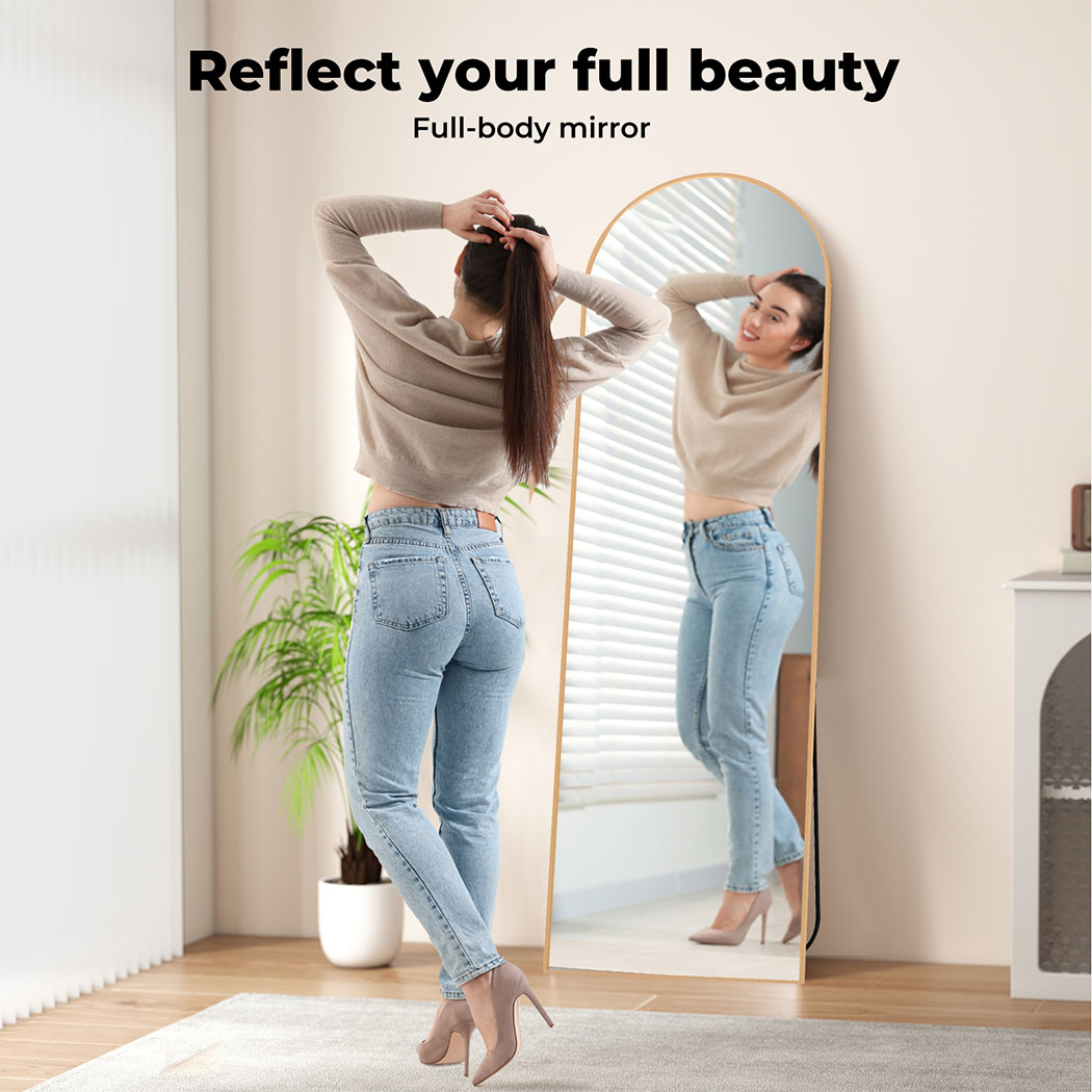 Yezi 165X60CM Full Length Mirror Floor Standing Wall Mounted Mirror Home Decor - Picture 27 of 36