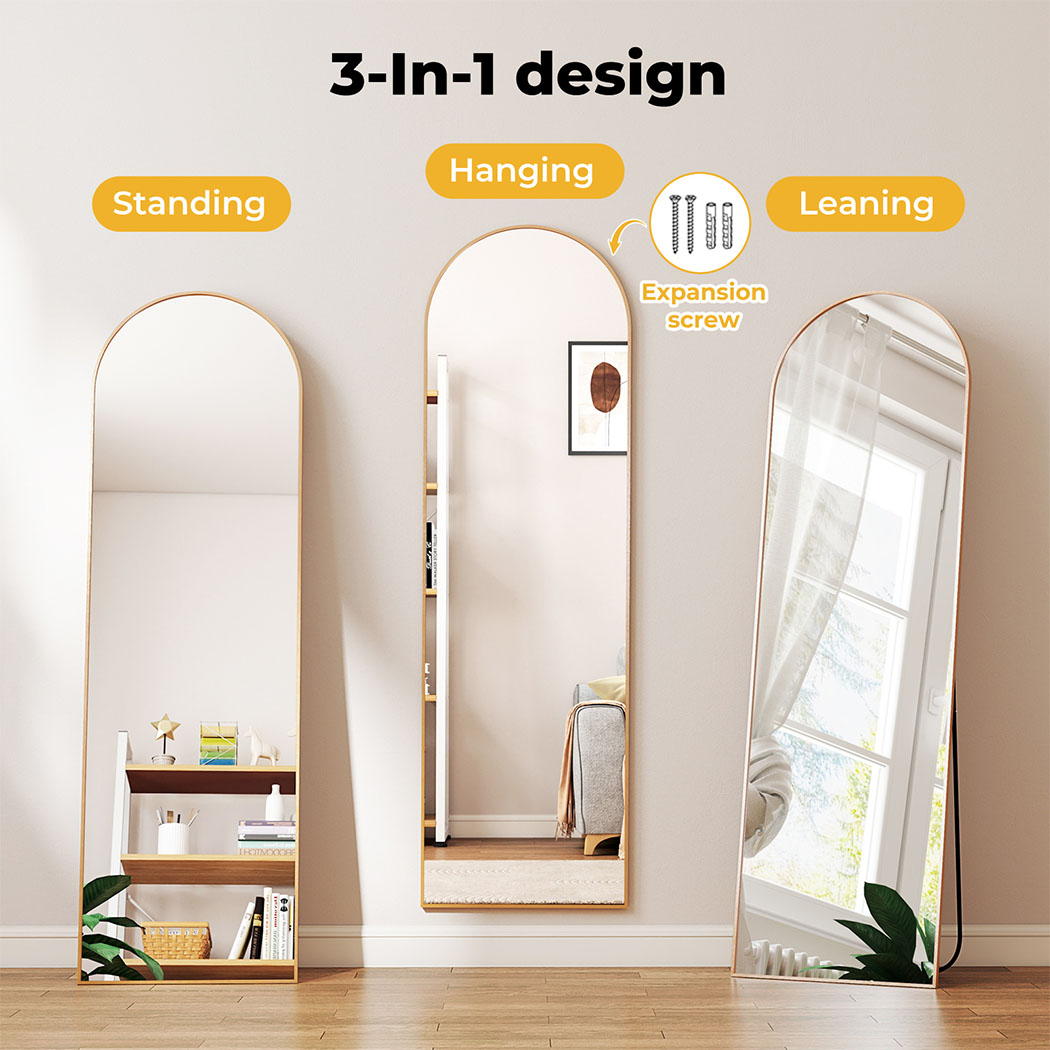 Yezi 165X60CM Full Length Mirror Floor Standing Wall Mounted Mirror Home Decor - Picture 28 of 36