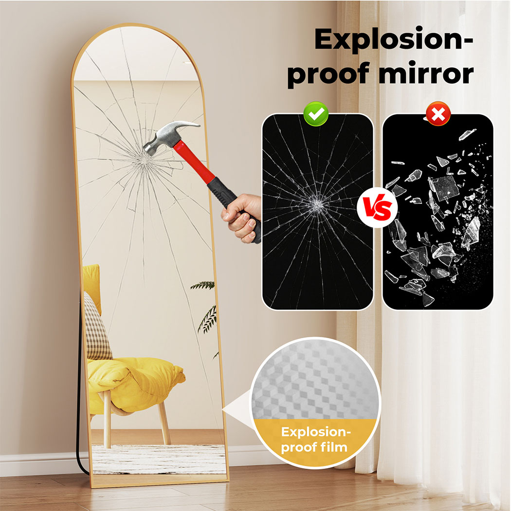 Yezi 165X60CM Full Length Mirror Floor Standing Wall Mounted Mirror Home Decor - Picture 30 of 36