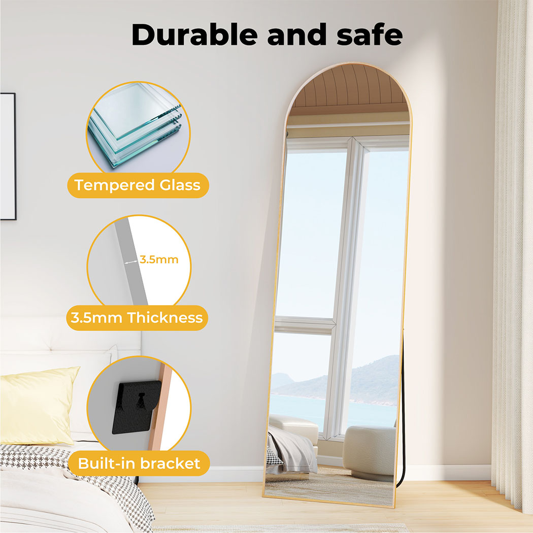 Yezi 165X60CM Full Length Mirror Floor Standing Wall Mounted Mirror Home Decor - Picture 31 of 36