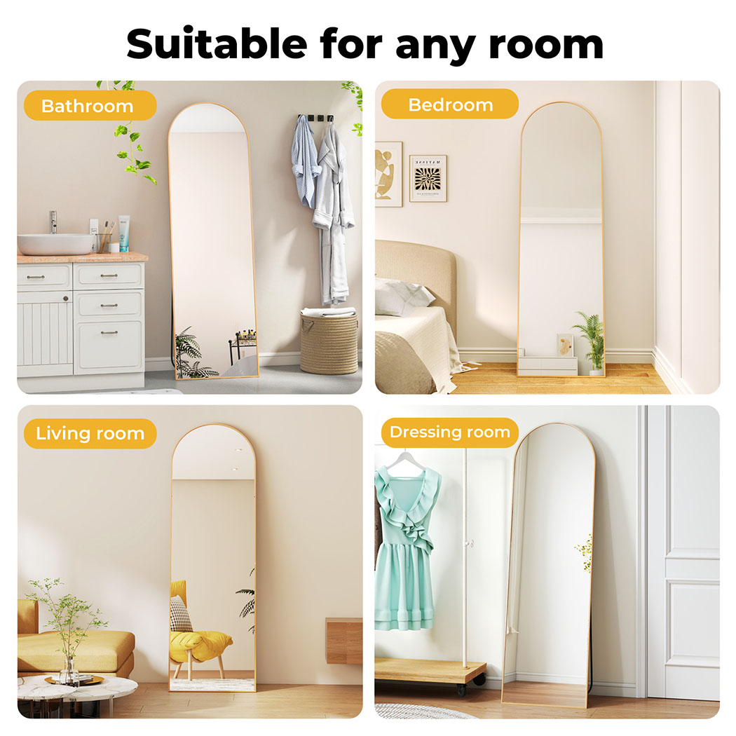 Yezi 165X60CM Full Length Mirror Floor Standing Wall Mounted Mirror Home Decor - Picture 33 of 36