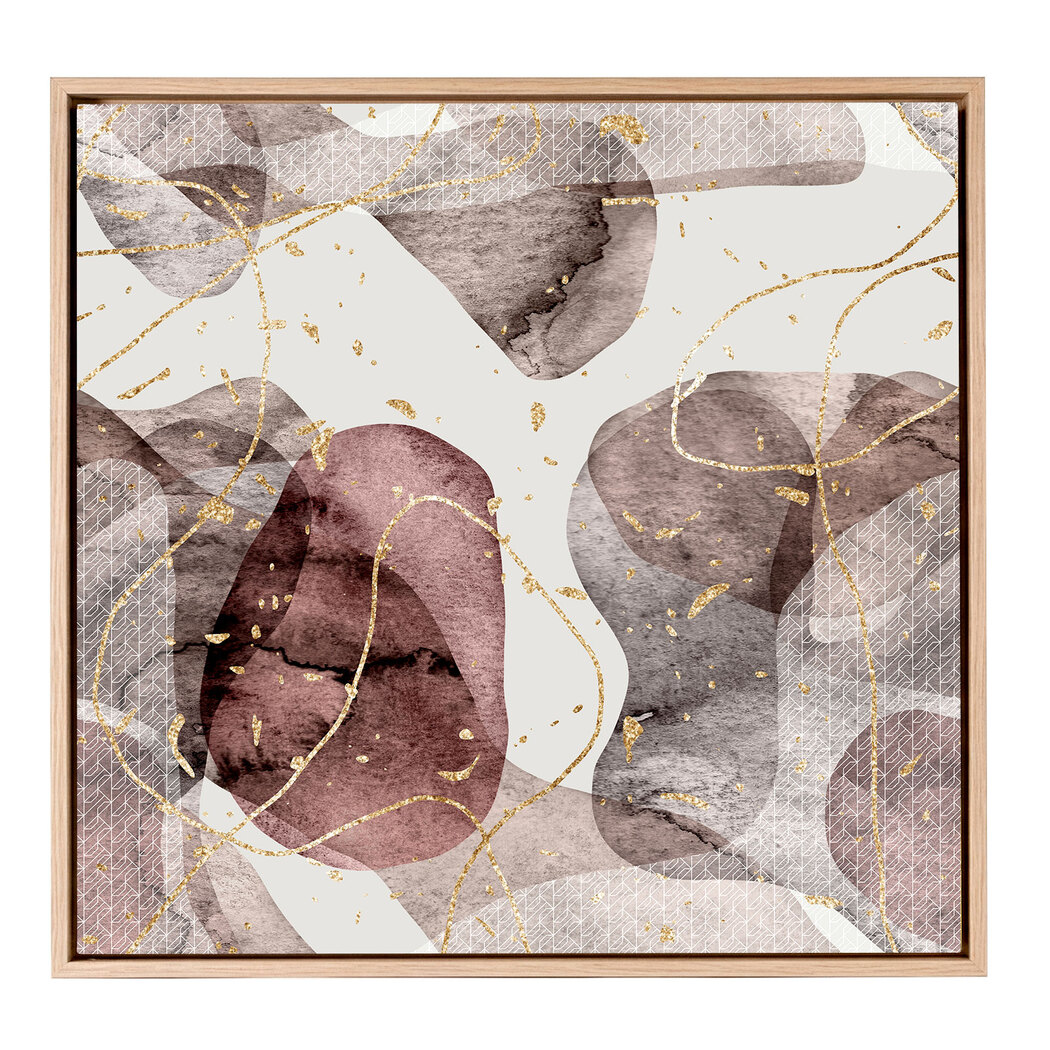 Yezi Wall Art Canvas Abstract 80×80cm Modern Framed Artwork Home Office Decor detail