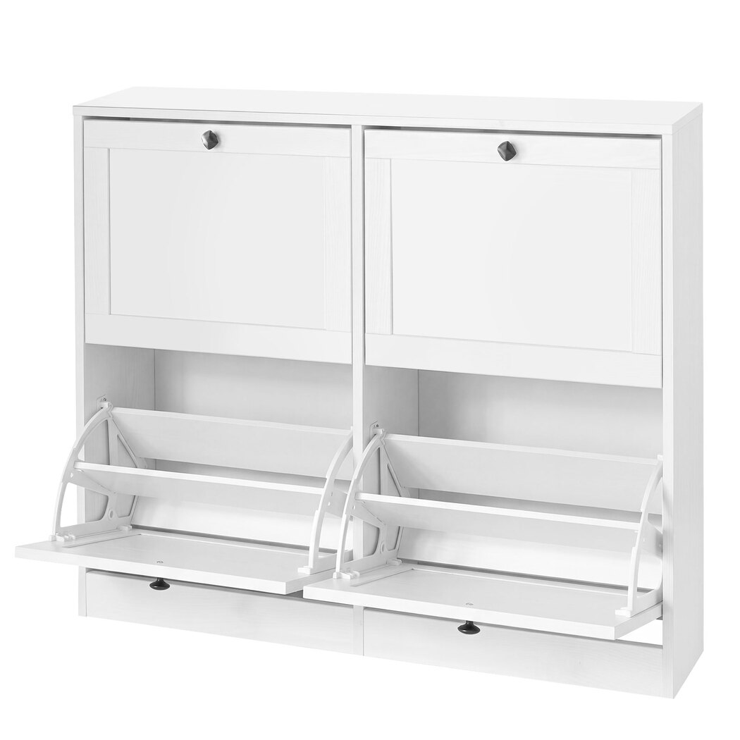 Levede Shoe Cabinet 4 Flip Drawers Vertical Storage Rack Organiser Entryway