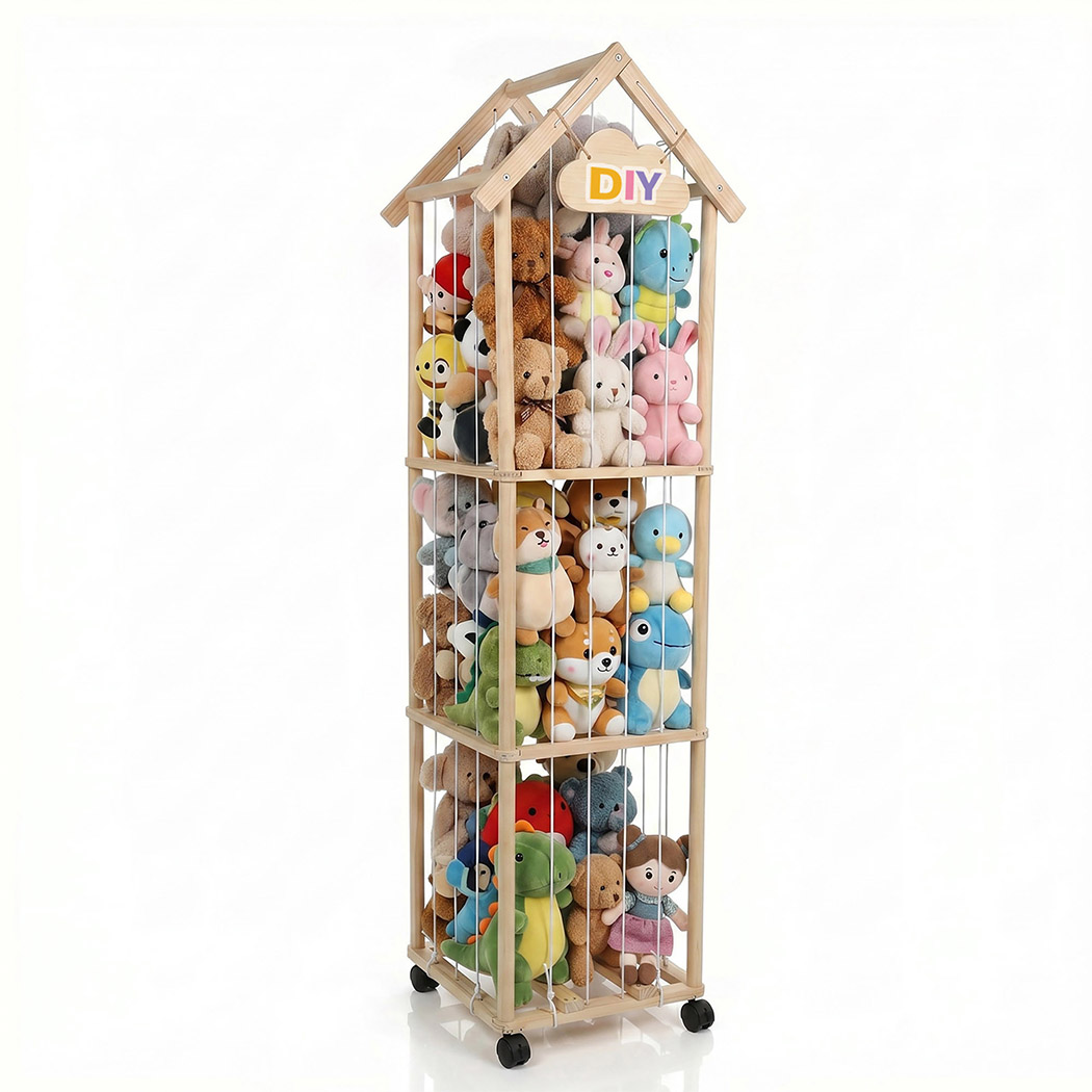Levede Kids Toys Storage Tube Box Plush Doll Display Organiser 150cm x 40cm