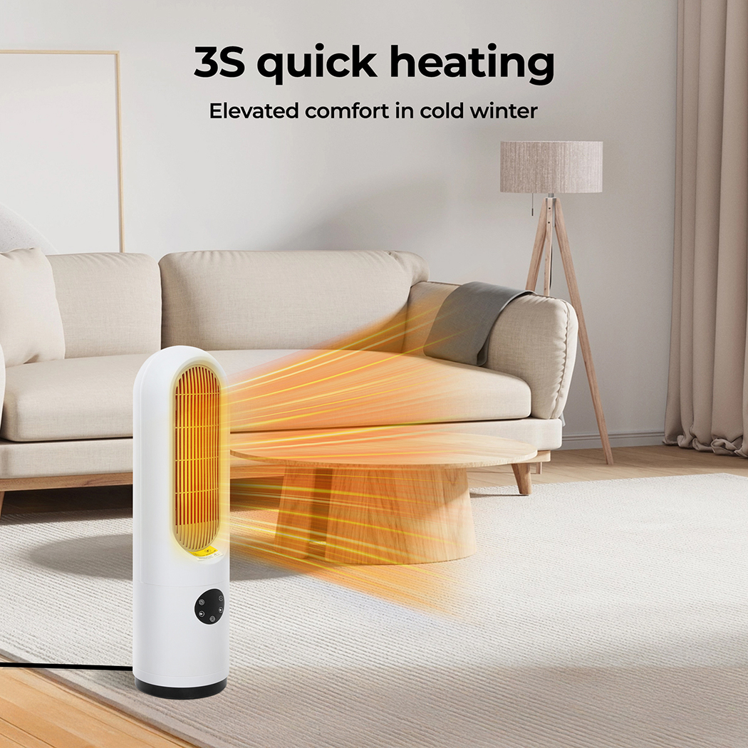 Spector Electric Heater Ceramic Tower Portable Oscillating Remote Control 1200W - Picture 14 of 36
