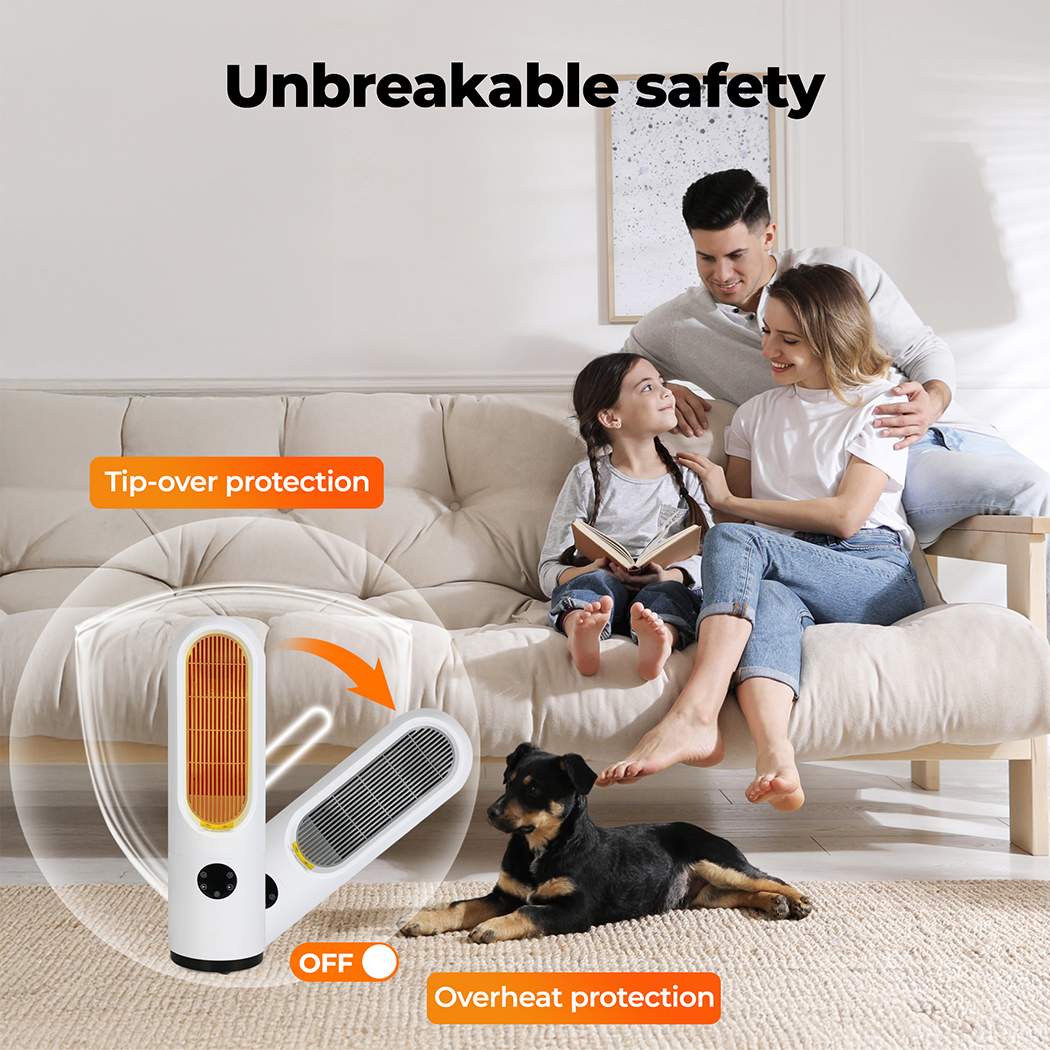 Spector Electric Heater Ceramic Tower Portable Oscillating Remote Control 1200W - Picture 19 of 36