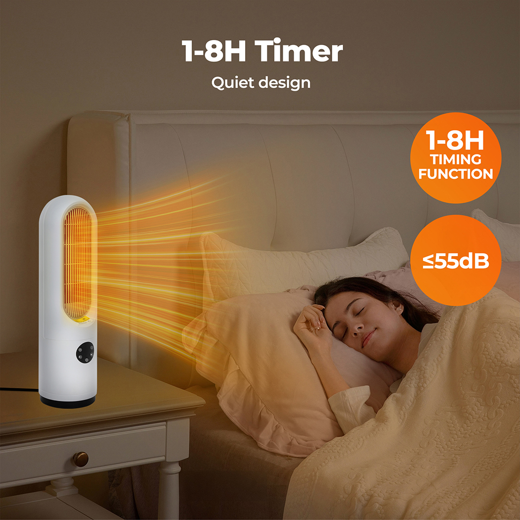 Spector Electric Heater Ceramic Tower Portable Oscillating Remote Control 1200W - Picture 20 of 36