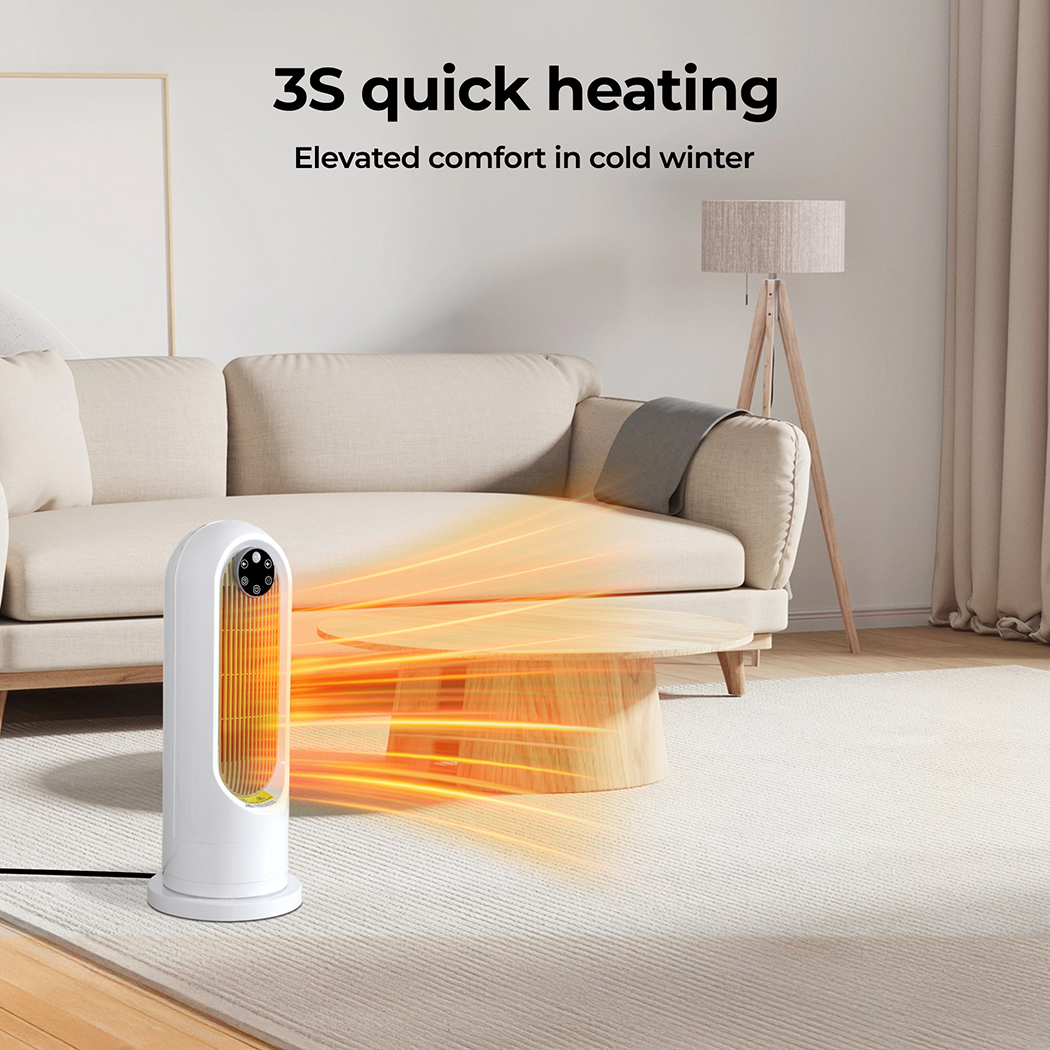 Spector Electric Heater Ceramic Tower Portable Oscillating Remote Control 1200W - Picture 26 of 36