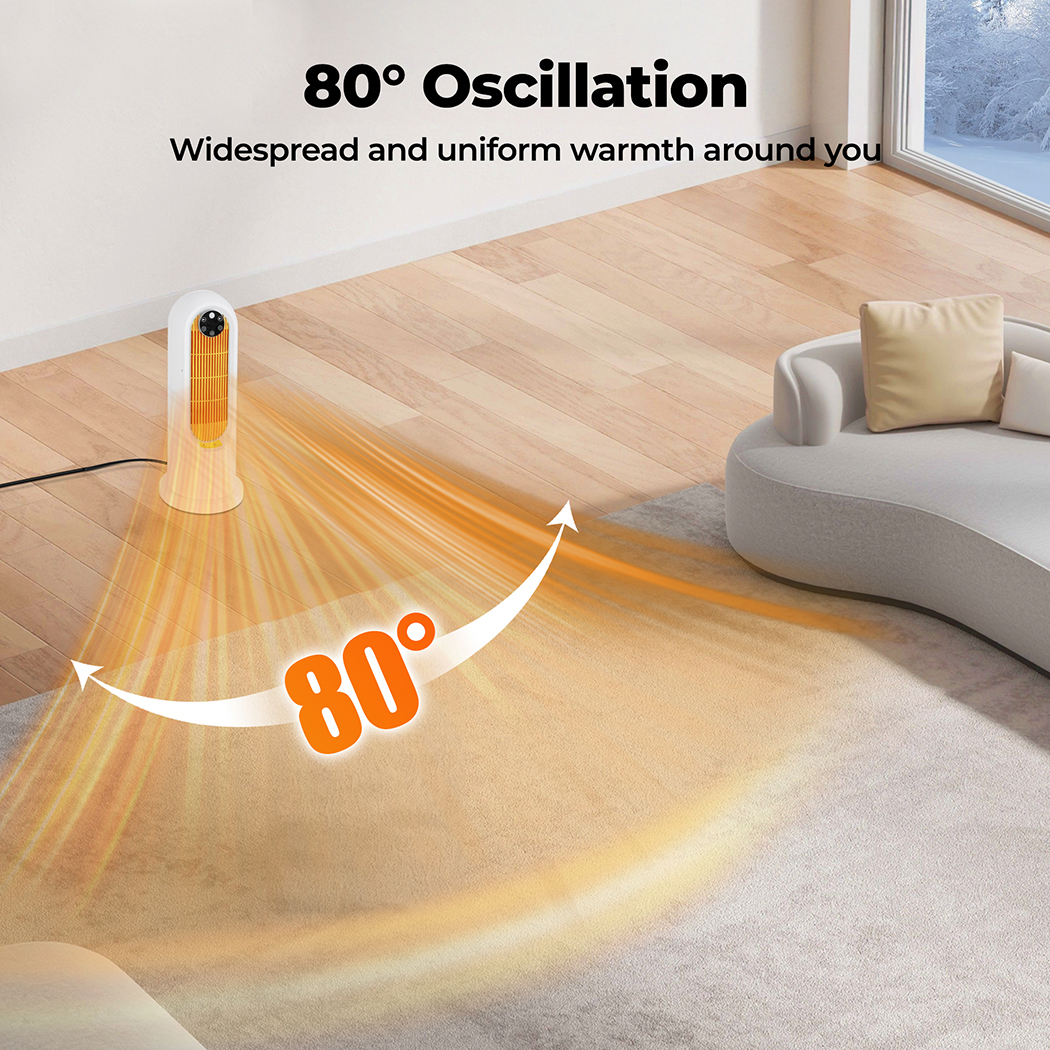 Spector Electric Heater Ceramic Tower Portable Oscillating Remote Control 1200W - Picture 30 of 36