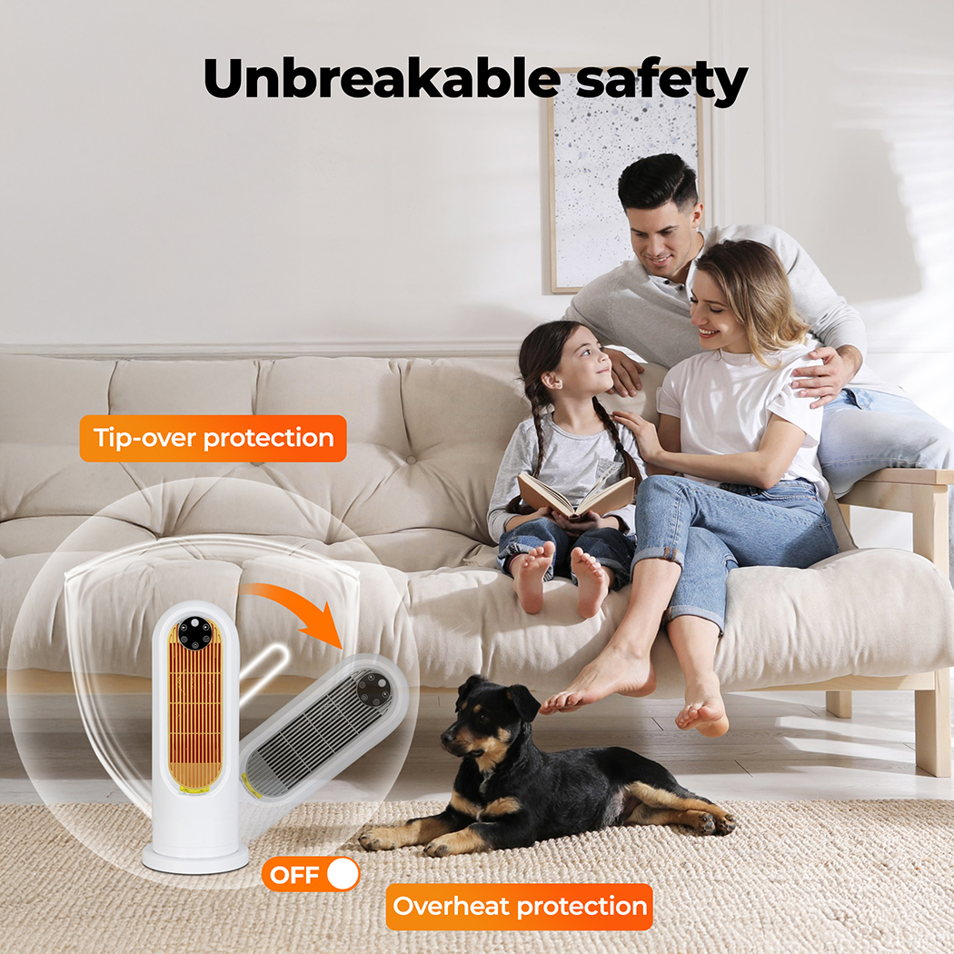Spector Electric Heater Ceramic Tower Portable Oscillating Remote Control 1200W - Picture 31 of 36