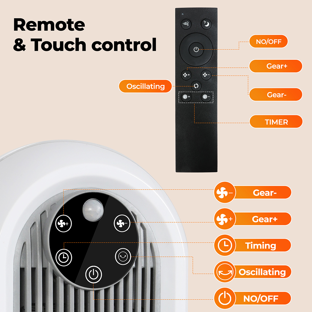 Spector Electric Heater Ceramic Tower Portable Oscillating Remote Control 1200W - Picture 34 of 36