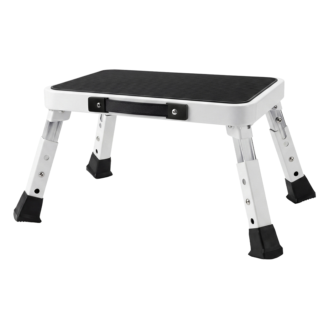 Levede Folding Aluminium Step Stool 150kg 3 Height Adjustable Portable Multi-Use