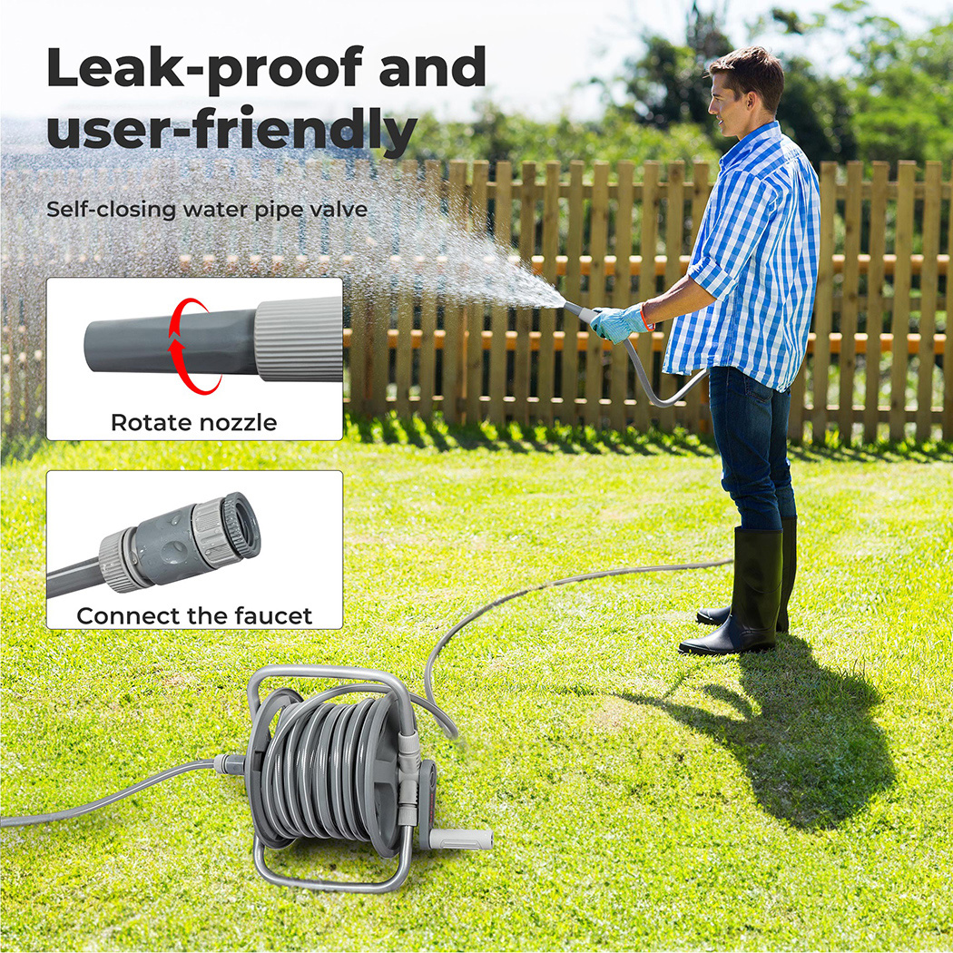 Traderight Retractable Hose Reel 1/2" X 20M/45M Garden Watering Car Washing - Picture 16 of 32