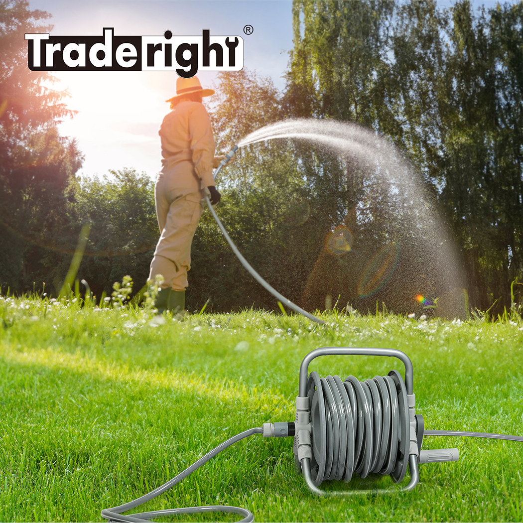 Traderight Retractable Hose Reel 1/2" X 20M/45M Garden Watering Car Washing - Picture 22 of 32
