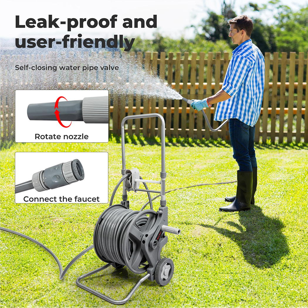 Traderight Retractable Hose Reel 1/2" X 20M/45M Garden Watering Car Washing - Picture 27 of 32