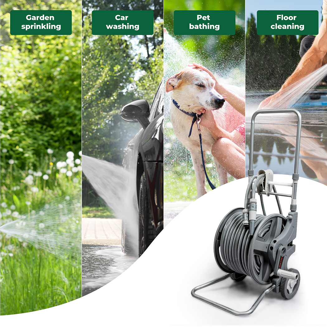 Traderight Retractable Hose Reel 1/2" X 20M/45M Garden Watering Car Washing - Picture 31 of 32