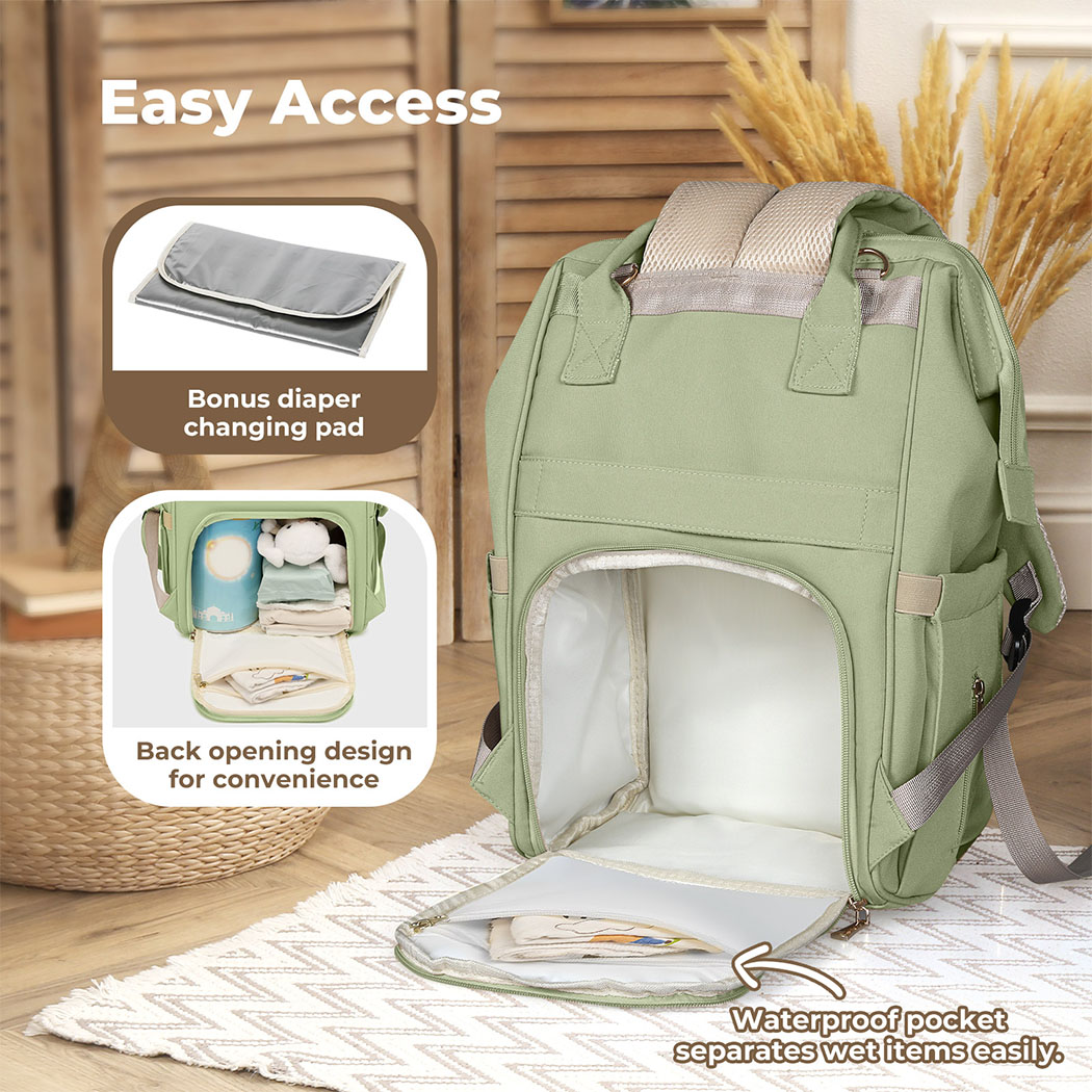 Bopeep Nappy Changing Bag Mummy Backpack Baby Diaper Bag Travel Waterproof - Picture 27 of 44