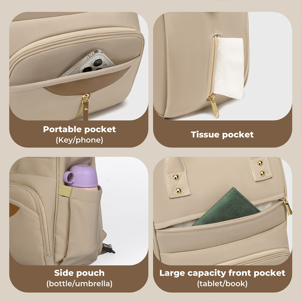 Bopeep Nappy Changing Bag Mummy Backpack Baby Diaper Bag Travel Waterproof - Picture 36 of 44