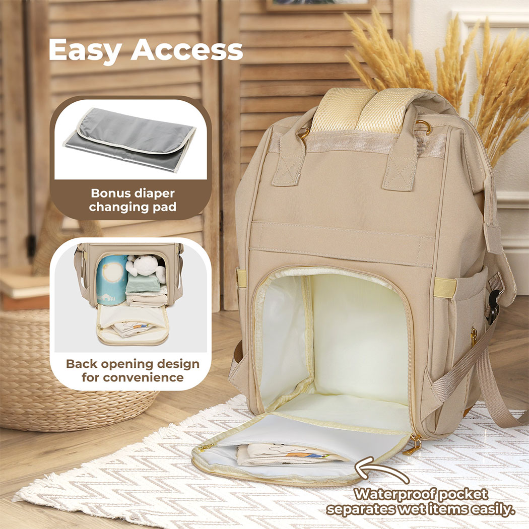 Bopeep Nappy Changing Bag Mummy Backpack Baby Diaper Bag Travel Waterproof - Picture 38 of 44