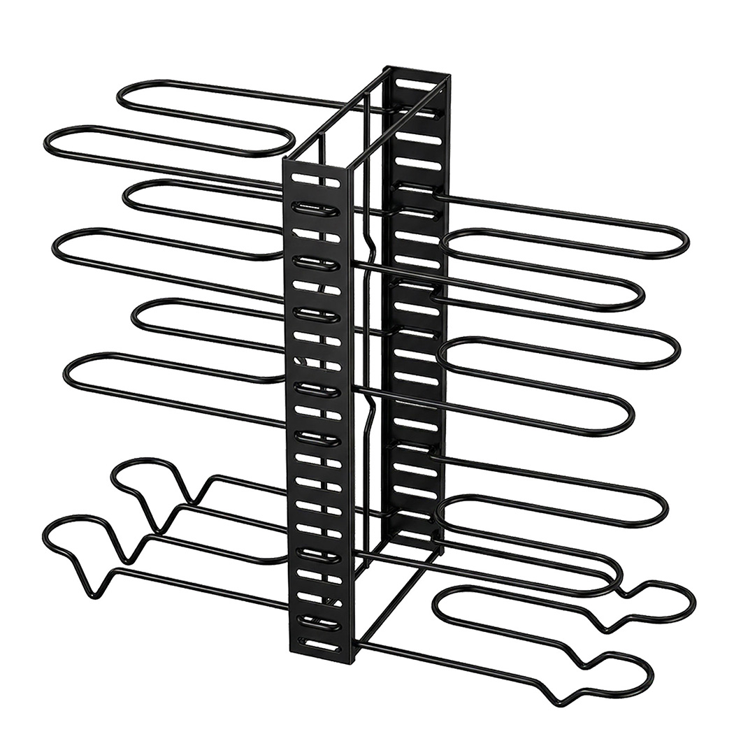 Toque Pot Rack Organizer 8 Tier Adjustable Pan Holder Kitchen Storage Shelves