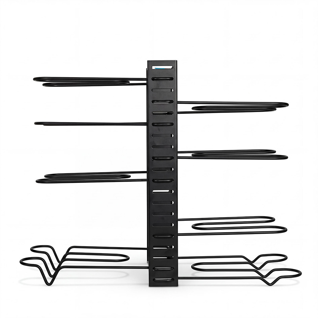 Toque Pot Rack Organizer 8 Tier Adjustable Pan Holder Kitchen Storage Shelves detail
