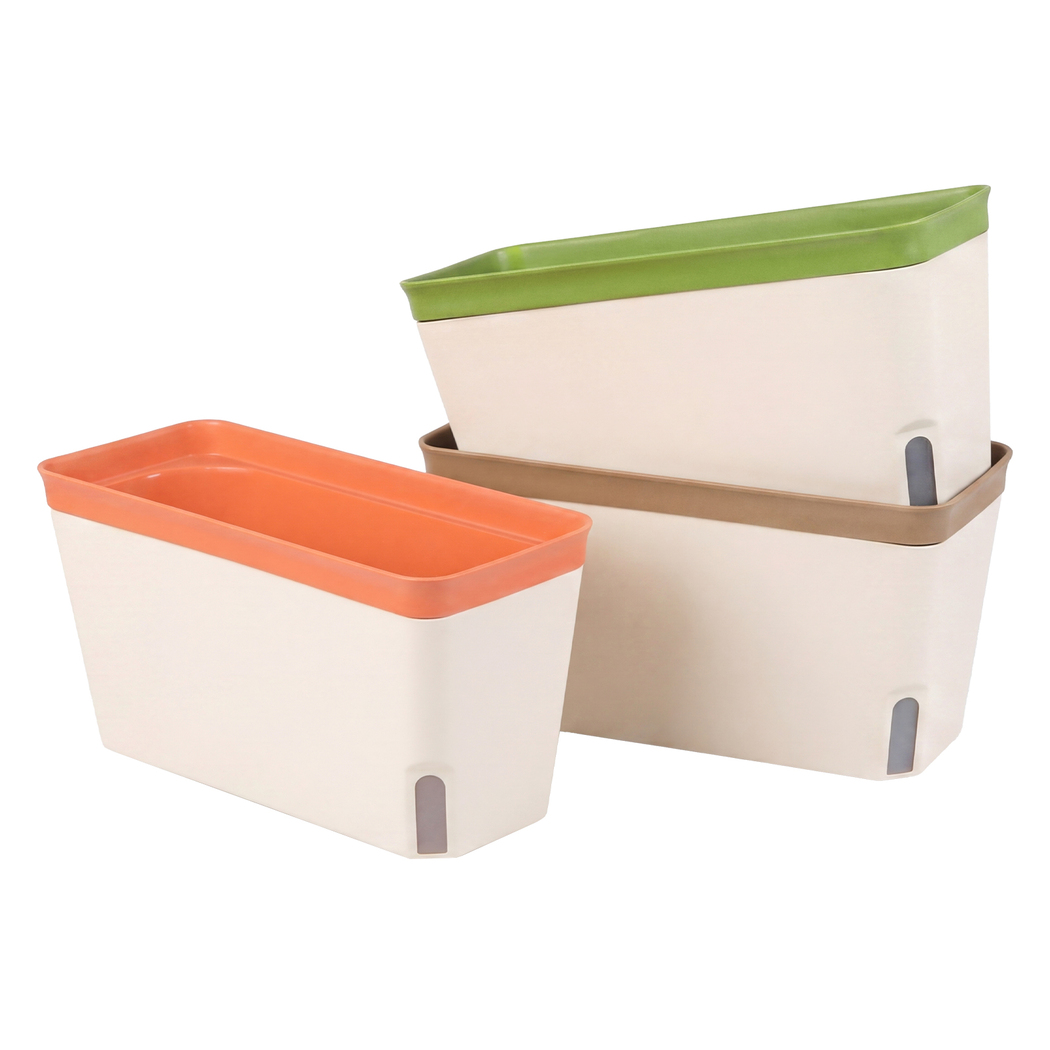 Toque Self Watering Plant Pots 3 Pcs Indoor Planter Box Vegetable Flower Garden